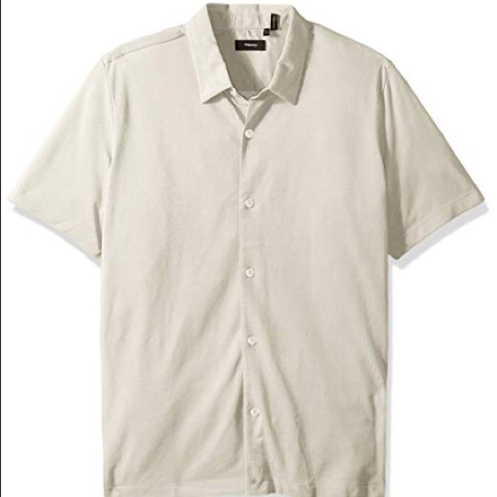 Theory Short Sleeve Knit Shirt Sandal Large L